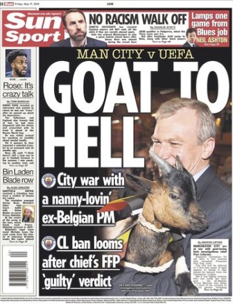 VOETBALGELD – The Sun viseert geitenvriendelijke Yves Leterme in Manchester City onderzoek