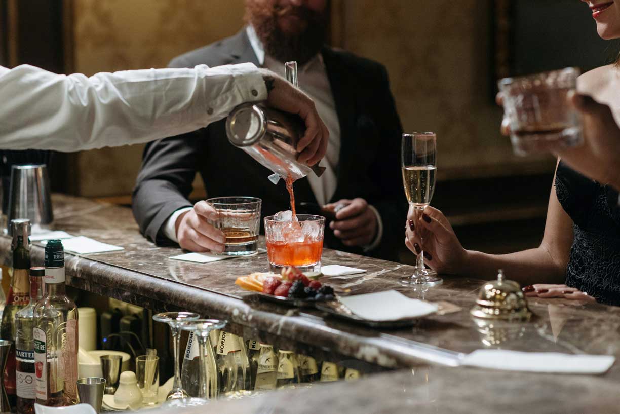 Cocktail aan de bar